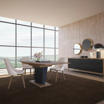 Grupo de comedor Mesa de comedor moderna Comedor 6 sillas Muebles de madera de lujo