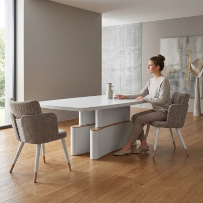 Diseño de comedor Mesa de comedor Muebles modernos Blancos Mesa Nueva Mesas de lujo 240x110