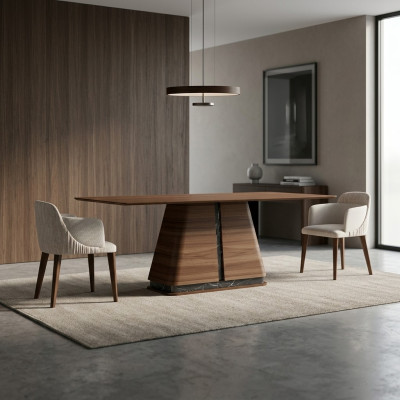 Muebles de comedor Mesa de comedor de lujo Diseño moderno Mesa de madera Nueva decoración