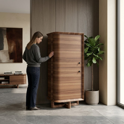 Comedor 2 armario marrón de madera muebles nuevos lujo mobiliario armario de madera.