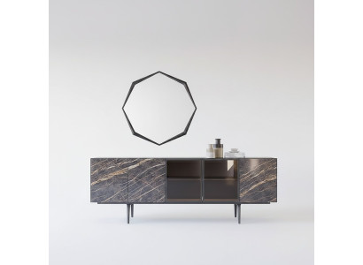 Aparador con espejo Lujo Conjunto completo de comedor moderno muebles