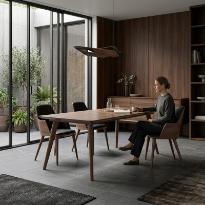 Comedor mesa de comedor Lujo mesa completo sillas 4x diseño mobiliario nuevo