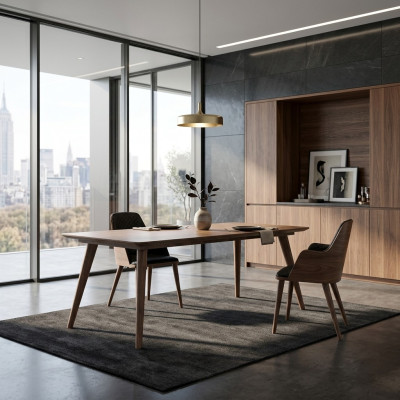 Comedor mesa de comedor Lujo mesa completo sillas 4x diseño mobiliario nuevo