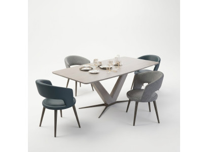 Conjunto de mesa de comedor completo sillas comedor Mobiliario del diseño moderno.