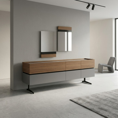 Lujo Aparador Comedor Completo 2x Espejo Diseño Moderno Decoración