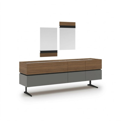 Lujo Aparador Comedor Completo 2x Espejo Diseño Moderno Decoración
