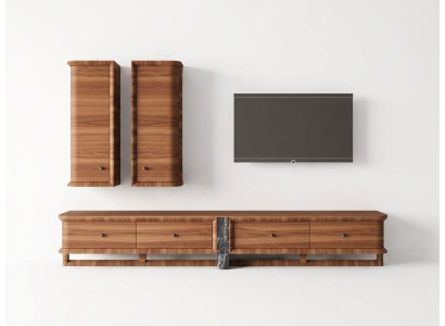 Completamente mueble de pared sala de estar Soporte para TV 2x armario de pared muebles de madera