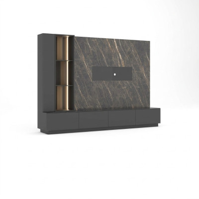 Muebles de salón de diseño moderno de diseño de pared, muebles de madera de lujo.