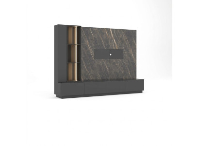 Muebles de salón de diseño moderno de diseño de pared, muebles de madera de lujo.