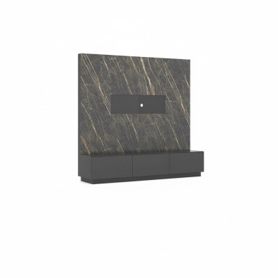 Mueble de salón de lujo en gris moderno de madera, muebles de diseño para la sala de estar.