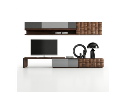 Muebles de salón completos, mueble para TV, armario de pared, diseñador 2 estantes de pared.