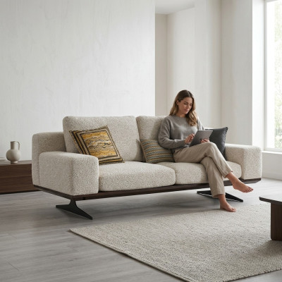 Muebles de sala Sofá Couch dos plazas Moderno Lujo Tapicería Nuevo