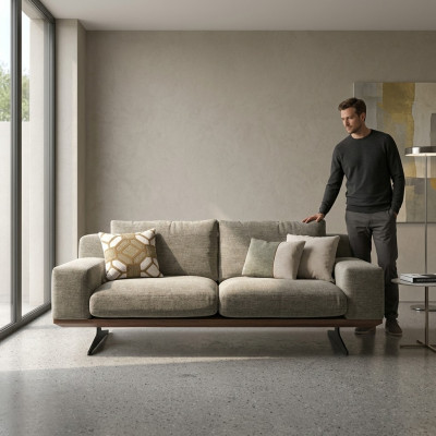 Sofá acolchado moderno de dos plazas Sofá Sofá Muebles de salón Diseño de muebles