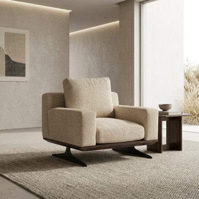 Sillón de diseñador mobiliario de salón textil moderno muebles tapizados nuevos