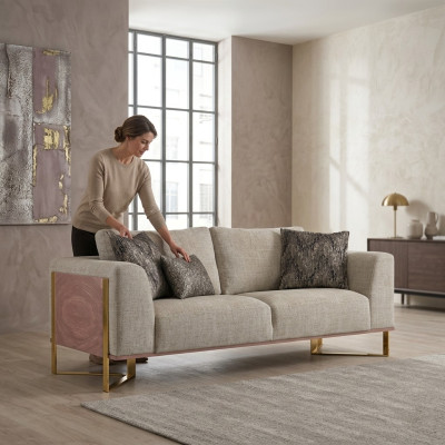 Sofá de dos plazas Sala de estar Muebles tapizados Diseño Sofá Mobiliario Textil Nuevo