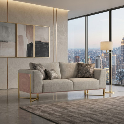 Sofá de dos plazas Sala de estar Muebles tapizados Diseño Sofá Mobiliario Textil Nuevo