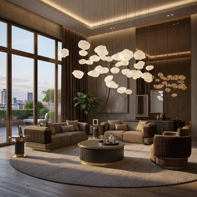 Juego de sofás de sala de estar Muebles tapizados Sofá de dos plazas Sofá de tres plazas Sofá Couch Sillón de lujo