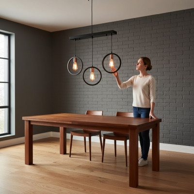 Lámpara de techo colgante de lujo para la sala de estar.