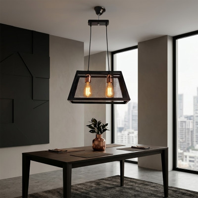 Lámpara de techo luz de vida dormitorio negro elegante lámpara plafón