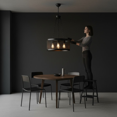 Lámpara de techo Un diseño de lámpara colgante de estilo moderno y lujoso para la sala de estar.