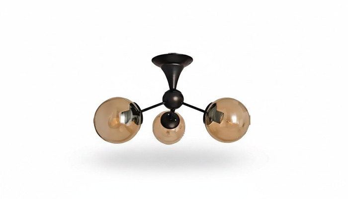 Lámpara de techo moderna, lámpara colgante para sala de estar, luces de lujo negras.