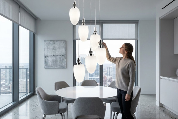 Lámpara de techo Un moderno vidrio blanco Sala de estar de lujo 50x130 Cromo