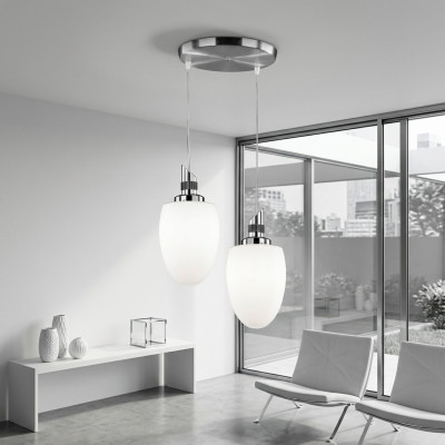 Lámpara de techo moderna de vidrio blanco de lujo para la sala de estar, estilo nuevo, 33x70cm.
