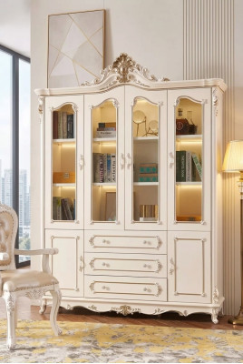 Estantería blanca para salón muebles clásicos de lujo muebles nuevos
