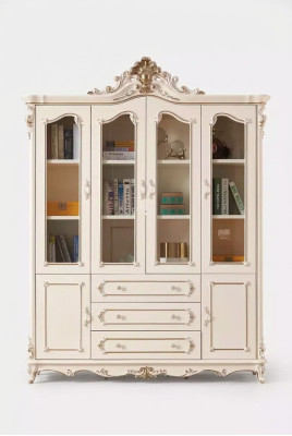 Estantería blanca para salón muebles clásicos de lujo muebles nuevos