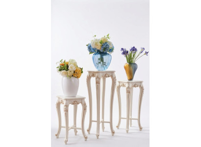 Soporte para flores de estilo clásico, soporte de lujo para sala de estar, pedestal de 3 piezas.