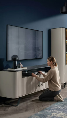 Soporte de televisión Aparador Cómoda Lowboard para TV Cómodas Madera Armario