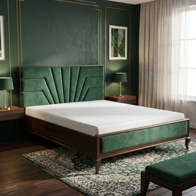Cama de lujo doble hotel dormitorio diseño muebles de madera