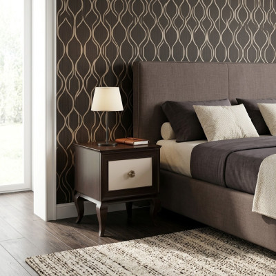 Mesa auxiliar de dormitorio de lujo mesita de noche de madera estilo hotel de lujo elegante Nuevo