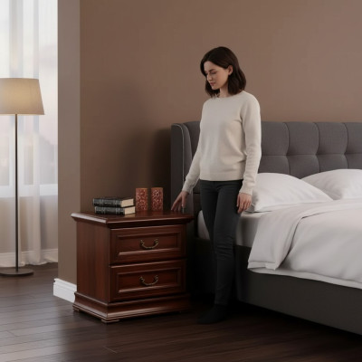 Mesa de noche de lujo estilo Art déco, mueble para dormitorio.