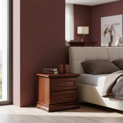 Mesa de noche de lujo estilo Art déco, mueble para dormitorio.