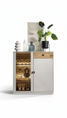 Aparador de diseño de lujo, cómodas modernas de madera.