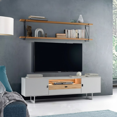 Mueble de pared de TV de madera de estilo moderno estante de sala de estar TV RTV soporte de TV.