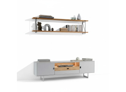 Mueble de pared de TV de madera de estilo moderno estante de sala de estar TV RTV soporte de TV.