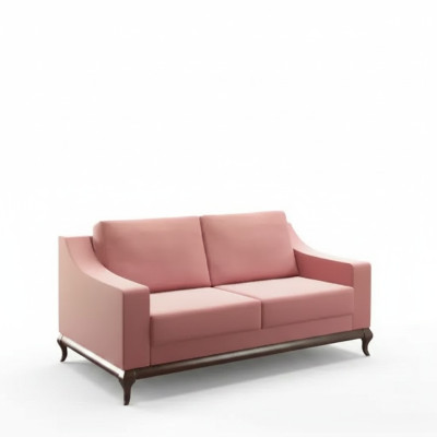 Sofá moderno de 2 plazas para sala de estar, diseño de muebles moderno de estilo nuevo rosa de lujo.