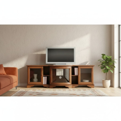 Mueble bajo para TV de salón soporte para televisor armario de muebles de madera 177 cm.
