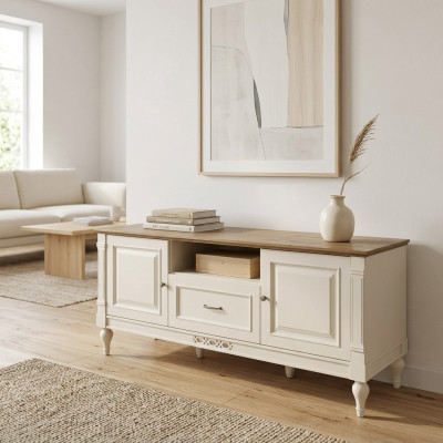 Soporte de TV, cómoda, mesa auxiliar de madera, estante de pared, diseño moderno de soporte de TV.