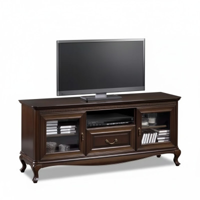 Soporte de TV para sala de estar moderno soporte de televisor gabinete de madera maciza muebles.