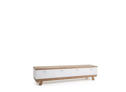 Soporte de televisión para sala de estar, madera, televisor, blanco, soporte, gabinete, mueble RTV.