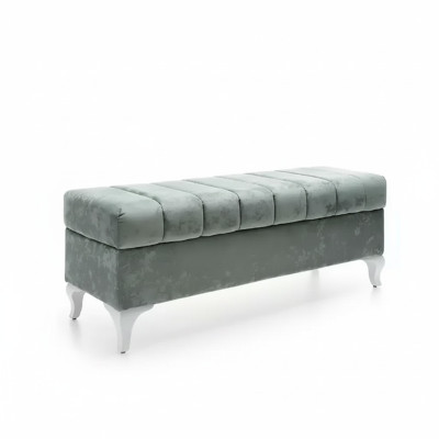 Banco clásico diseño otomano taburete de asiento de dos plazas textil reposapiés