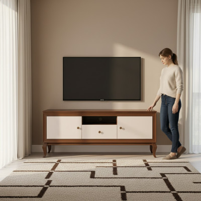 Soporte de TV rtv Aparador Cómoda Lowboard para TV Comodines Armario de madera