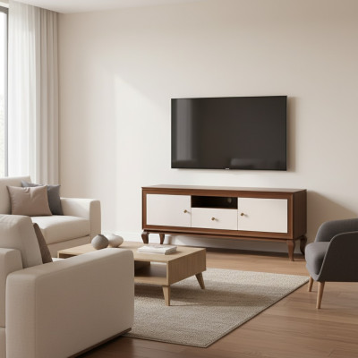 Soporte de TV rtv Aparador Cómoda Lowboard para TV Comodines Armario de madera
