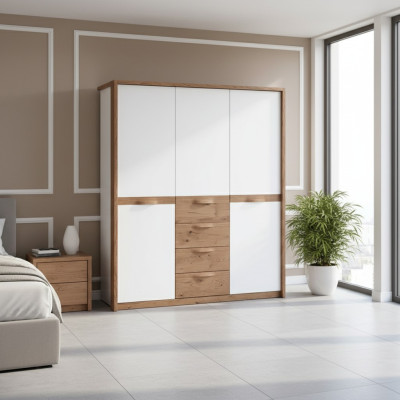 Armario del dormitorio Armarios de madera de lujo modernos Diseño de armario.