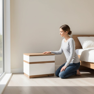 Mesitas de noche Mesa auxiliar Consolas de noche Diseño de madera Mesita de noche