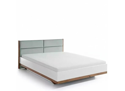 Cama estilo moderno Cama doble Diseño de lujo Muebles de dormitorio Cama de madera