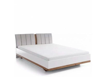 Diseño de cama de lujo camas dobles del hotel Muebles de madera real Textiles
